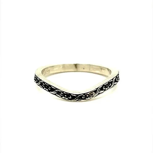 Sterling Silver Floral Engraved Curved Band Minor Jewelry Inc. Nashville, TN