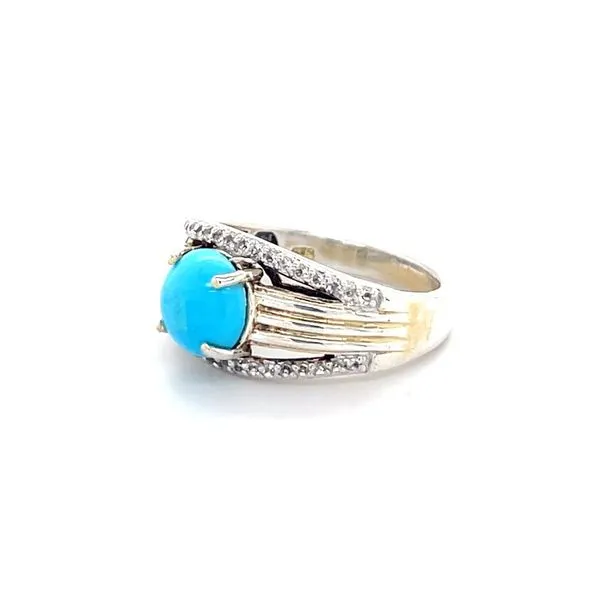 Sterling Silver Estate Synthetic Stone Ring Image 2 Minor Jewelry Inc. Nashville, TN
