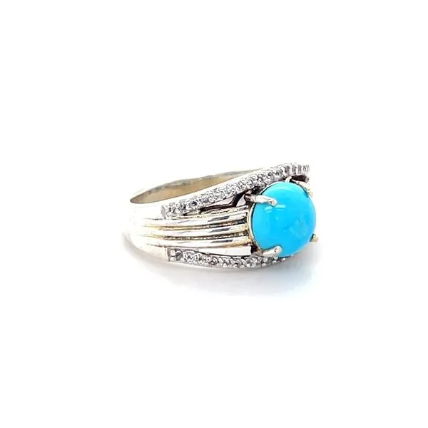 Sterling Silver Estate Synthetic Stone Ring Image 3 Minor Jewelry Inc. Nashville, TN