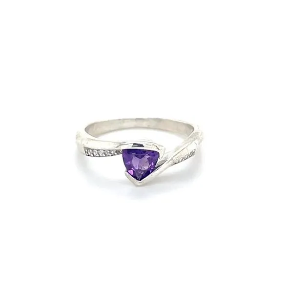 Sterling Silver Estate Amethyst and Sapphire Ring Minor Jewelry Inc. Nashville, TN