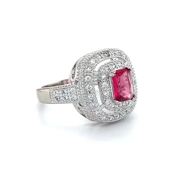 Sterling Silver Estate Synthetic Stone Ring Image 3 Minor Jewelry Inc. Nashville, TN