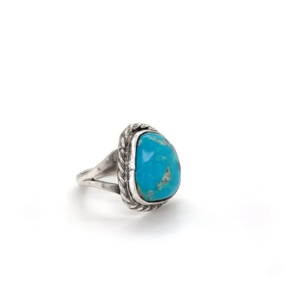 Sterling Silver Estate Turquoise Ring