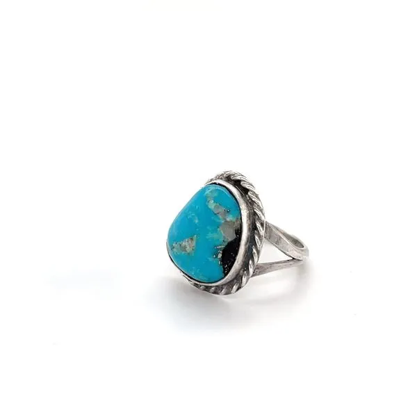 Sterling Silver Estate Turquoise Ring
