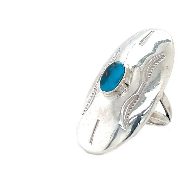 Sterling Silver Estate Turquoise Ring Image 3 Minor Jewelry Inc. Nashville, TN