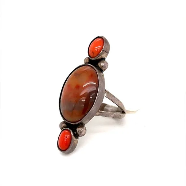 Sterling Silver Estate Agate Ring Image 2 Minor Jewelry Inc. Nashville, TN