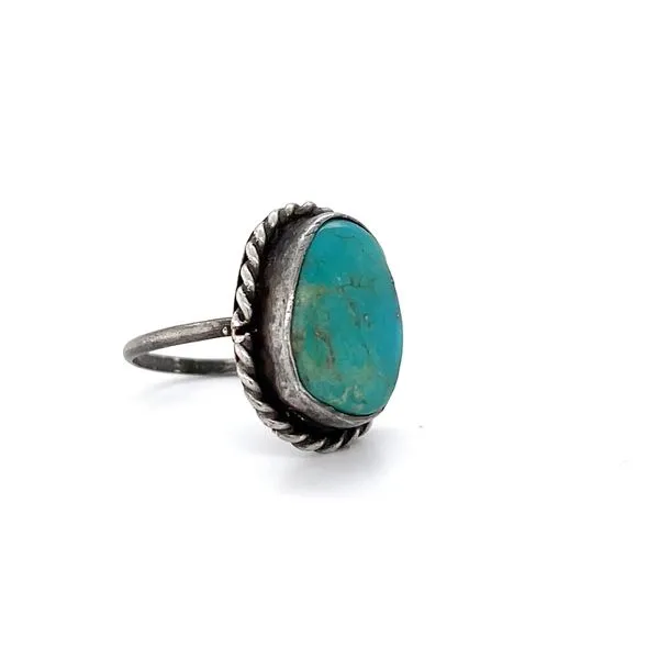 Sterling Silver Estate Turquoise Ring