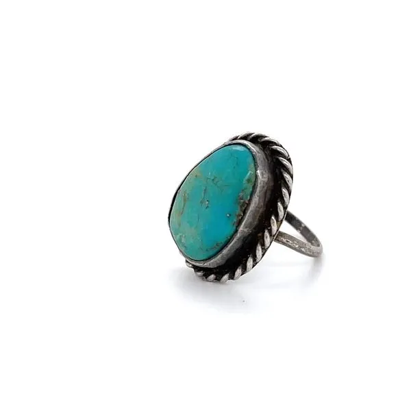 Sterling Silver Estate Turquoise Ring