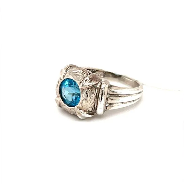 Sterling Silver Estate Swiss Blue Topaz Ring Minor Jewelry Inc. Nashville, TN