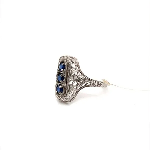Sterling Silver Estate Sapphire Ring Image 2 Minor Jewelry Inc. Nashville, TN