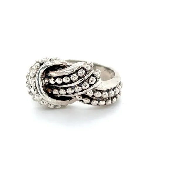 Sterling Silver Estate Large-Milgrain Twisted \Belt\ Styl...