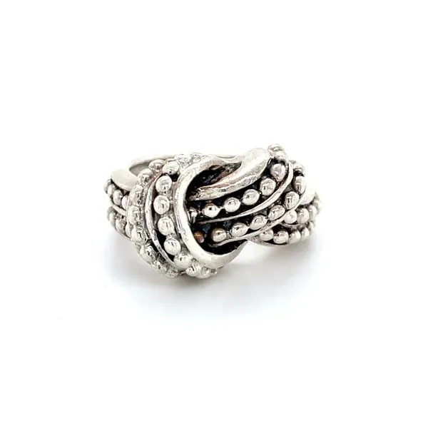 Sterling Silver Estate Large-Milgrain Twisted \Belt\ Styl...