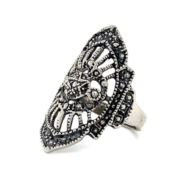 Sterling Silver Filigree & Milgrain Fashion Ring