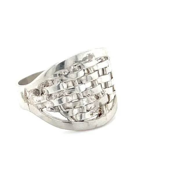 Sterling Silver Estate Woven Band Fashion Ring