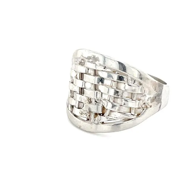 Sterling Silver Estate Woven Band Fashion Ring