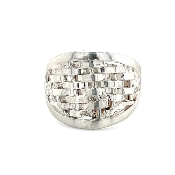 Sterling Silver Estate Woven Band Fashion Ring