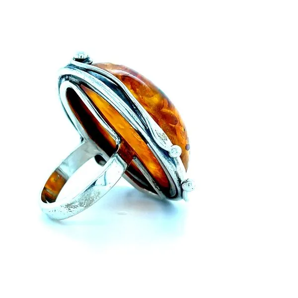 Amber Sterling Silver Ring Image 2 Minor Jewelry Inc. Nashville, TN