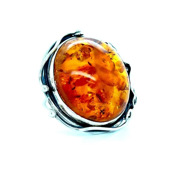 Amber Sterling Silver Ring Image 3 Minor Jewelry Inc. Nashville, TN