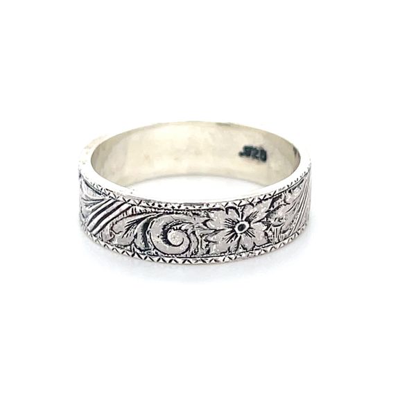 Sterling Silver Filigree Wedding Band Image 2 Minor Jewelry Inc. Nashville, TN