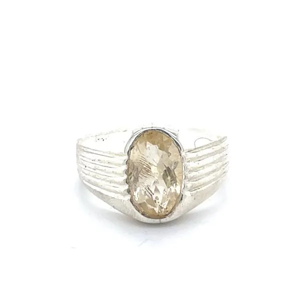 Sterling Silver Estate Citrine Ring