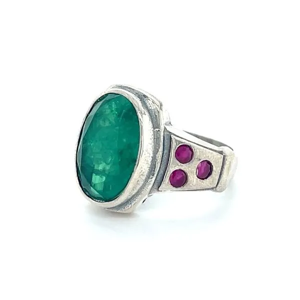 Sterling Silver Estate Synthetic Stone Ring