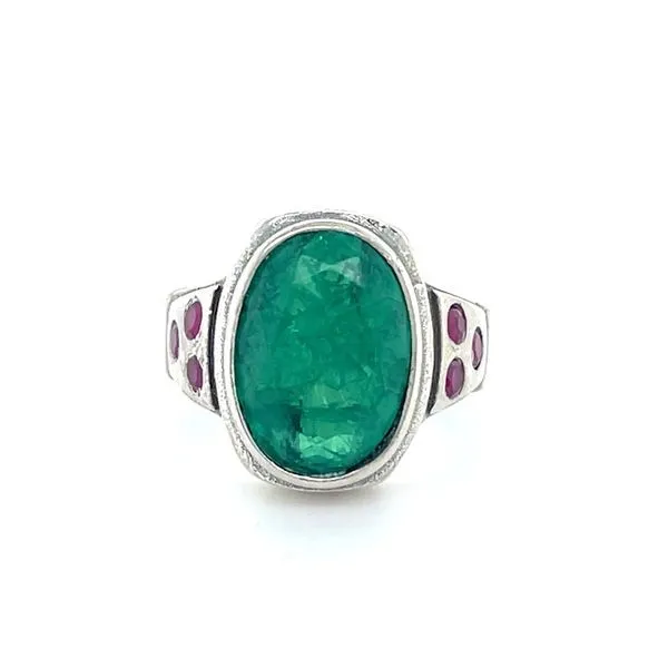 Sterling Silver Estate Synthetic Stone Ring