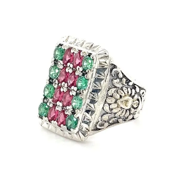 Sterling Silver Estate Synthetic Stone Ring