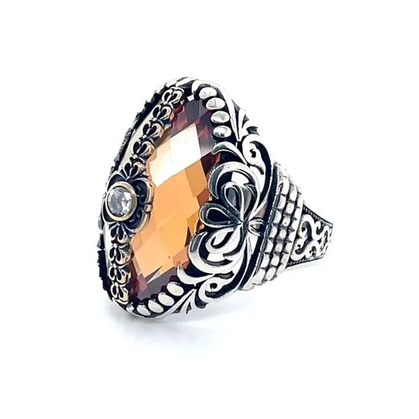 Sterling Silver Estate Synthetic Stone Ring