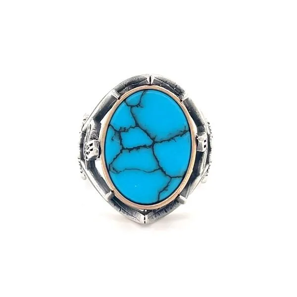 Sterling Silver and Brass Estate Ring
