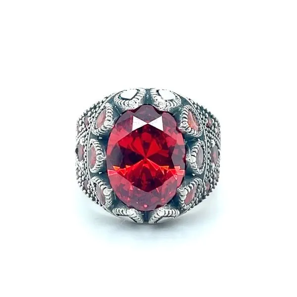 Sterling Silver Estate Ring with Synthetic Stone Minor Jewelry Inc. Nashville, TN