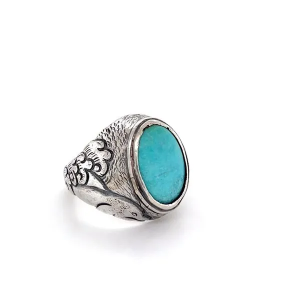 Sterling Silver Estate Howlite Ring Image 2 Minor Jewelry Inc. Nashville, TN