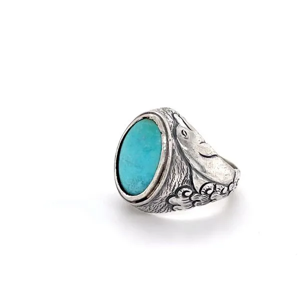 Sterling Silver Estate Howlite Ring Image 3 Minor Jewelry Inc. Nashville, TN
