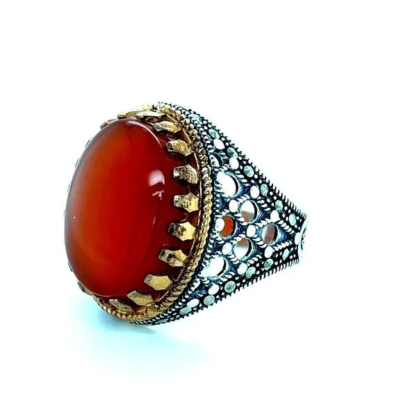 Sterling Silver Estate Carnelian Ring Image 3 Minor Jewelry Inc. Nashville, TN
