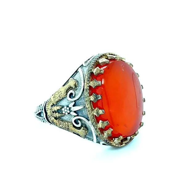 Sterling Silver Estate Ring with Carnelian Image 2 Minor Jewelry Inc. Nashville, TN