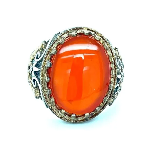 Sterling Silver Estate Ring with Carnelian Image 3 Minor Jewelry Inc. Nashville, TN