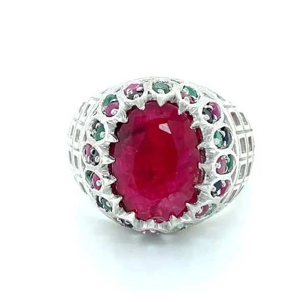 Sterling Silver Ruby, Sapphire, and Beryls Ring Minor Jewelry Inc. Nashville, TN