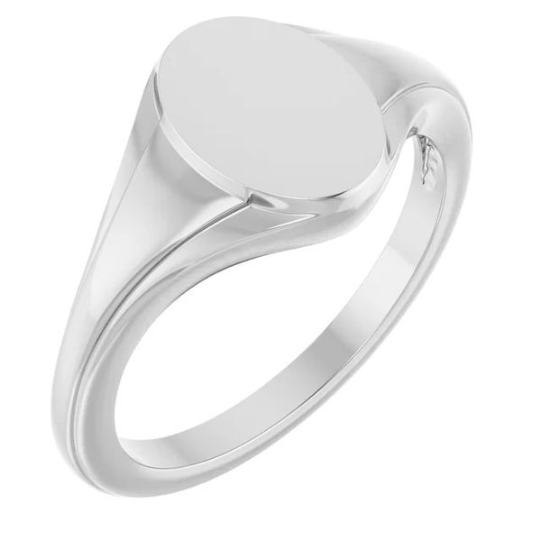 Sterling Silver 10.4x7.1mm Oval Fluted Ring Image 2 Minor Jewelry Inc. Nashville, TN