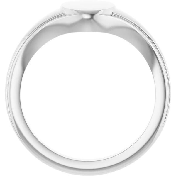 Sterling Silver 10.4x7.1mm Oval Fluted Ring Image 4 Minor Jewelry Inc. Nashville, TN