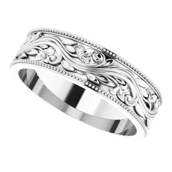 Sterling Silver Filigree and Milgrain Band Image 2 Minor Jewelry Inc. Nashville, TN