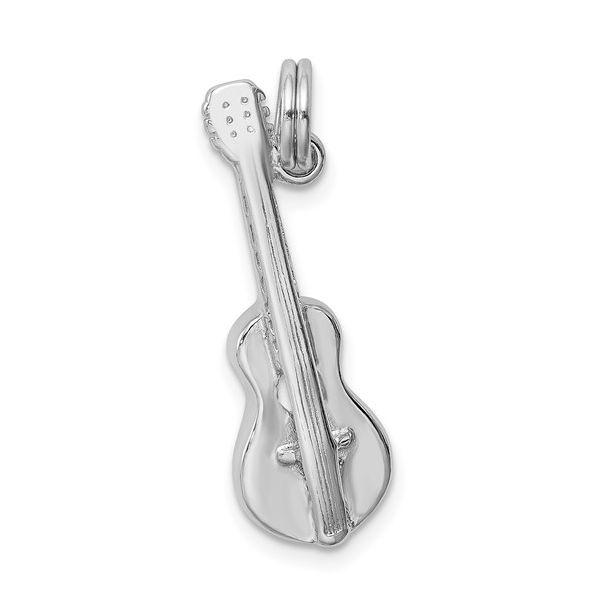 Sterling Silver Acoustic Guitar Charm with Rhodium Plating Minor Jewelry Inc. Nashville, TN