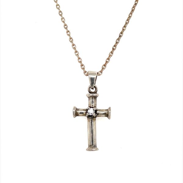 Sterling Silver Cubic Zirconia Cross Pendant Necklace Minor Jewelry Inc. Nashville, TN