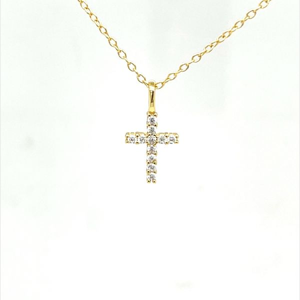 Sterling Silver and Cubic Zirconium Cross Pendant Necklace Minor Jewelry Inc. Nashville, TN