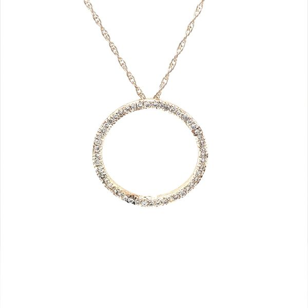 Sterling Silver And Cubic Zirconium Circle Pendant Necklace Minor Jewelry Inc. Nashville, TN