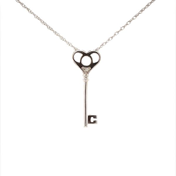 Sterling silver and Cubic Zirconium key necklace on an 18 inch chain Minor Jewelry Inc. Nashville, TN
