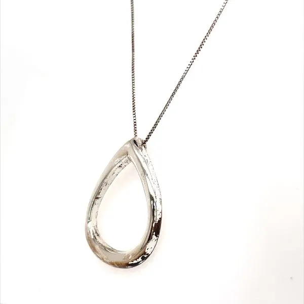 Sterling Silver Teardrop Pendant Necklace Image 2 Minor Jewelry Inc. Nashville, TN