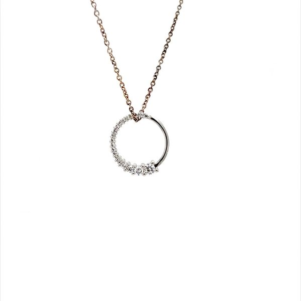 Sterling Silver Hoop With Graduated Cubic Zirconium Pendant Necklace Minor Jewelry Inc. Nashville, TN