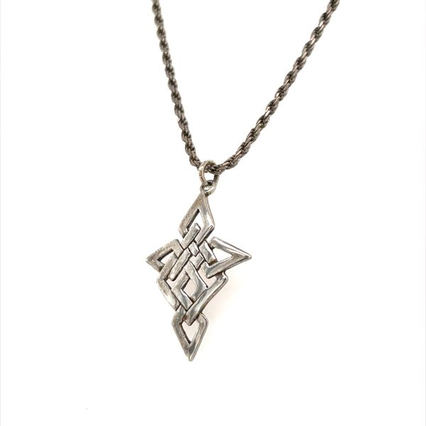 Sterling Lattice Cross Pendant Necklace Image 2 Minor Jewelry Inc. Nashville, TN