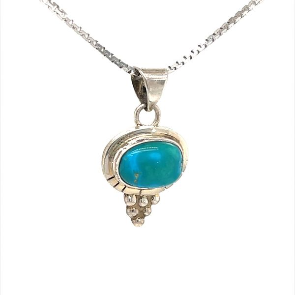 Sterling Silver Turquoise Pendant Necklace Image 2 Minor Jewelry Inc. Nashville, TN