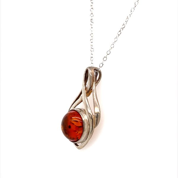 Sterling Silver And Amber Pendant Necklace Image 2 Minor Jewelry Inc. Nashville, TN