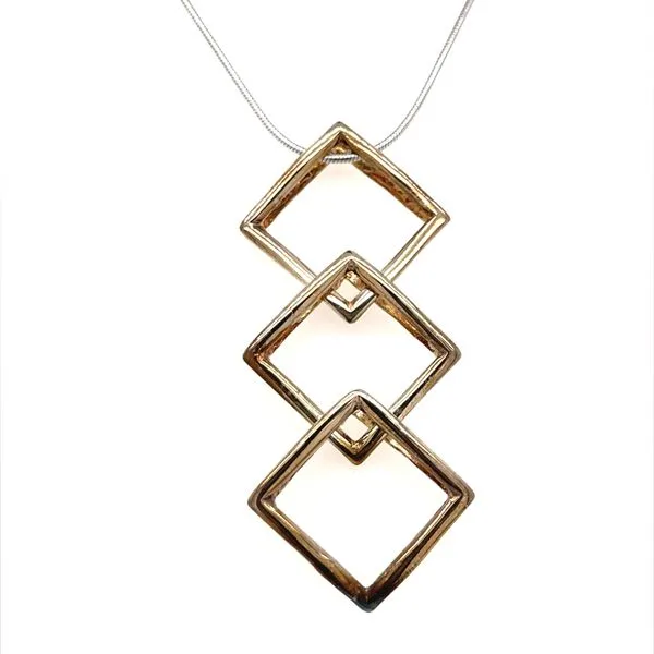 Sterling Silver Three Square Pendant Necklace Minor Jewelry Inc. Nashville, TN