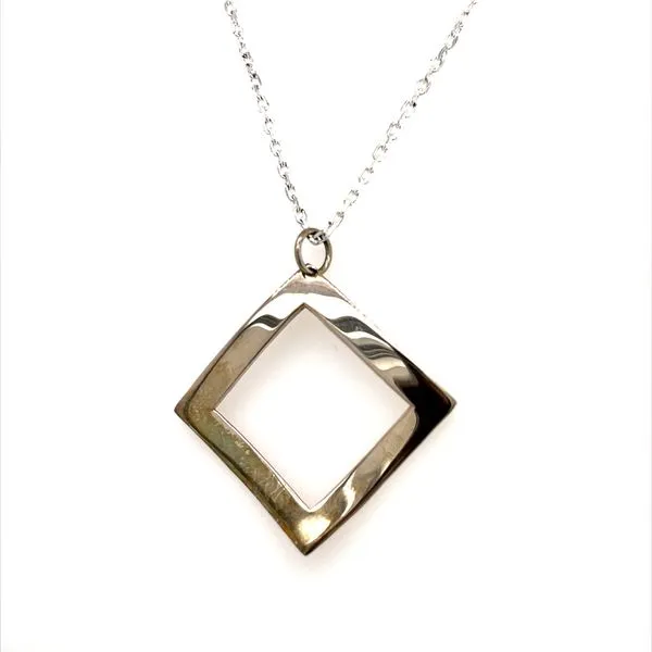 Sterling Silver Diamond/Square Pendant Necklace Minor Jewelry Inc. Nashville, TN